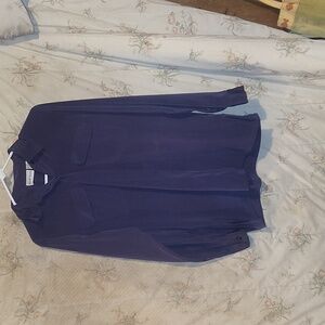 Aqua Purple Long Sleeve Blouse